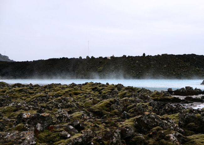 Landscape surrounding the Blue Lagoon in Inceland