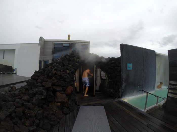 Steam room in a cave in the Blue Lagoon