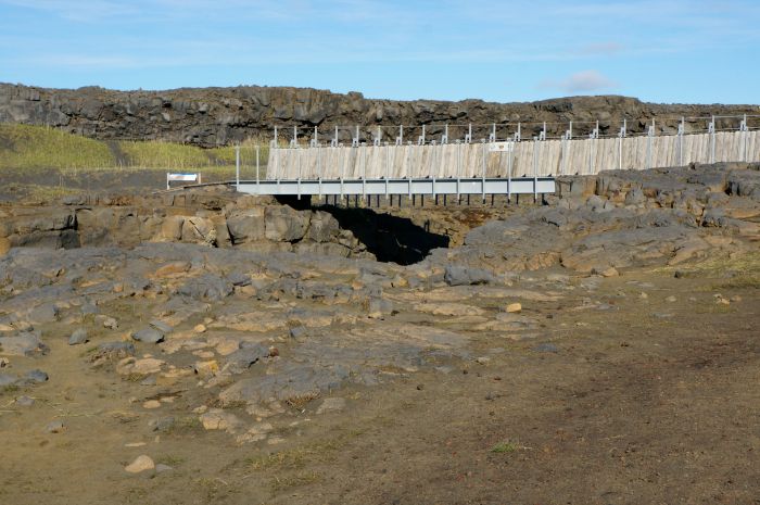 Bridge of the Continents in Iceland